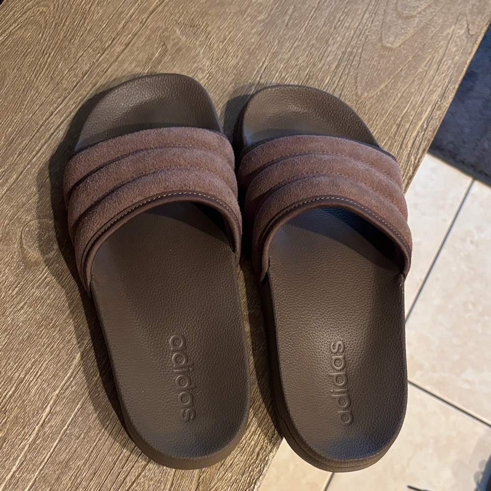 Adidas Chocolate Brown Slide Sandals